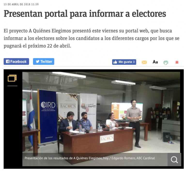 Presentan portal para informar a electores | ABC DIGITAL